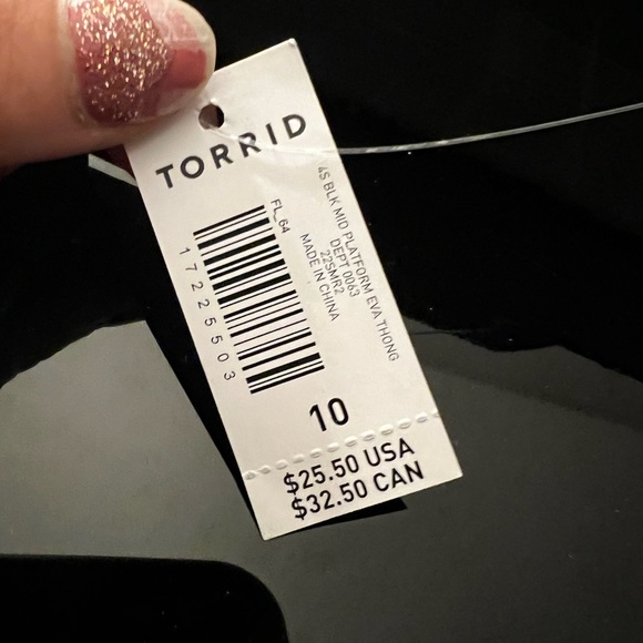 NWT Torrid Flip Flops Size 10W - Picture 4 of 4